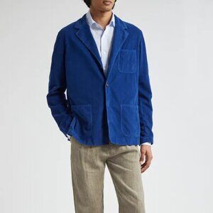 Massimo Alba Alunga Cotton Corduroy Sport Coat in Blue